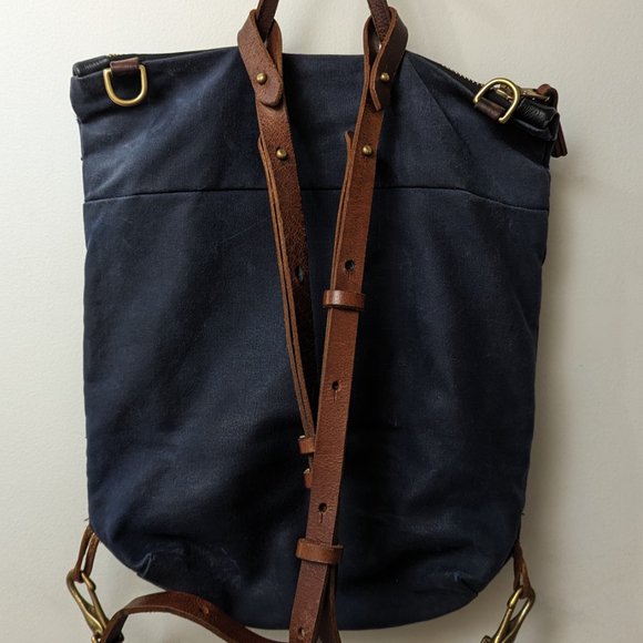 Eleven Thirty Melissa Convertible Backpack (navy/tan) - Picture 3 of 6